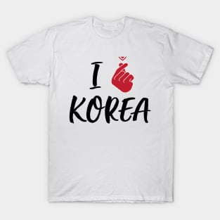 I Love Korea ( Black Color font ) T-Shirt